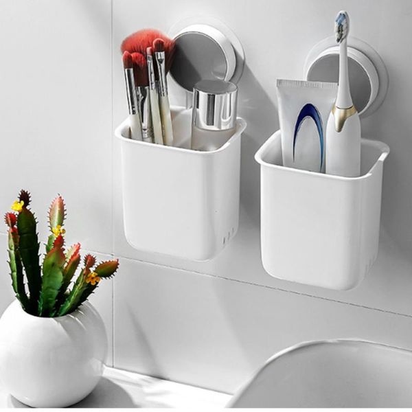 

hooks & rails adhesive toilet bathroom wall-mounted storage box toothbrush rack holder home accessorise organizer