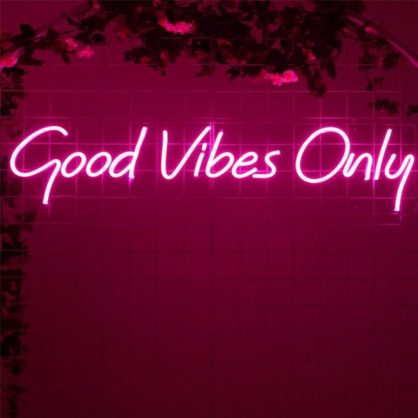 

other lighting bulbs & tubes good vibes only neons sign light custom flex led acrylic aesthetic room decor wall party wedding decoration let
