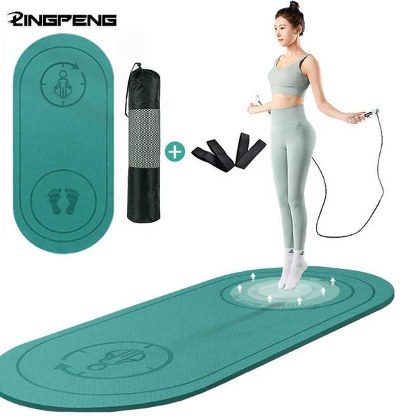 

tpe thick 8mm non-slip yoga mat high jump high-density sound insulation and shock absorption training mute exercise 210624
