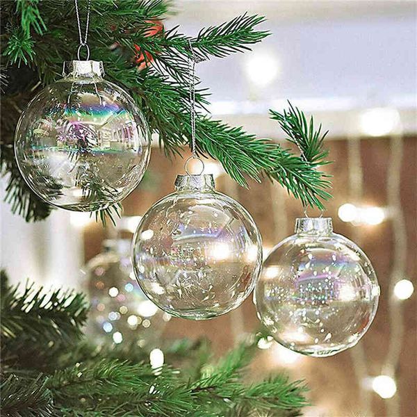 

factory outlet christmas decoration 6cm 8cm transparent christmas balls plastic clear diy hanging ball bauble ornaments decorations for home