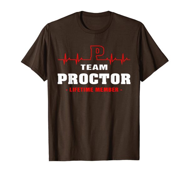 

team proctor lifetime member shirt surname, last name gift t-shirt, White;black