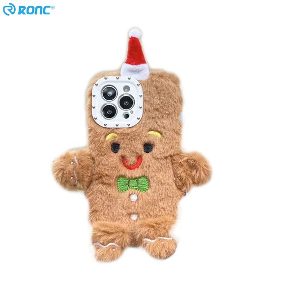 

plush christmas snowman phone cases for iphone 11 12 mini 13 pro max xr xs cute anti-drop mobile phone protective case