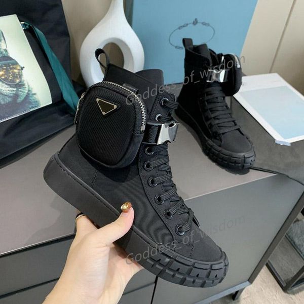 

design men women wheel nylon sneakers triple black white fashion casual shoes mens platform trainers size 35-45, Black;red