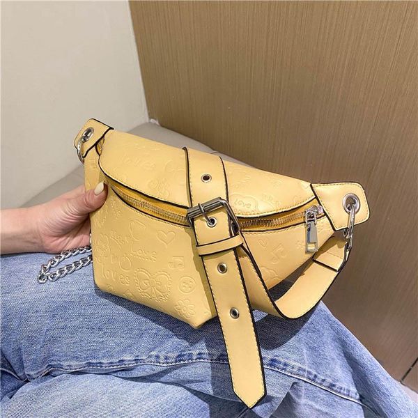 

waist bags brand designer women's bag leather shoulder crossbody chest female packs fashion chain fanny pack lady belt