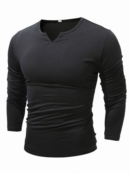 

men notched neckline tee o3av#, White;black