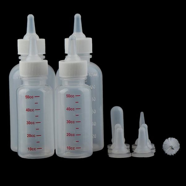 

dog bowls & feeders 1set cat bottle pet feeding water tools set cleaning brush replacement nipples hole opener puppy kitten