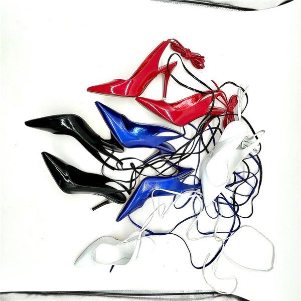 

dress shoes spring 2021 style pointed toe high heel strap women's evening party [transaction screens], Black