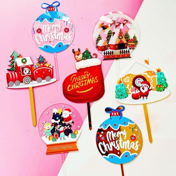 

other festive & party supplies acrylic merry christmas cake er gifts kids and santa clausy for decoration