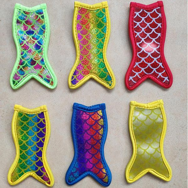 

50pcs/lot factory direst sale fish popsicle glitter monogrammed holder summer hift for kids party favor