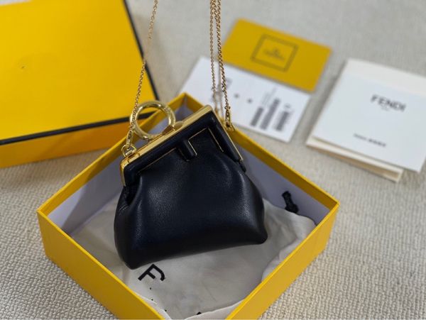 

21 new f mini metal buckle cowhide versatile neck chain single shoulder messenger bag women's bag