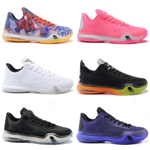 

mamba 10 x think pink easter men white black outdoor shoes 10s sports size 40-46