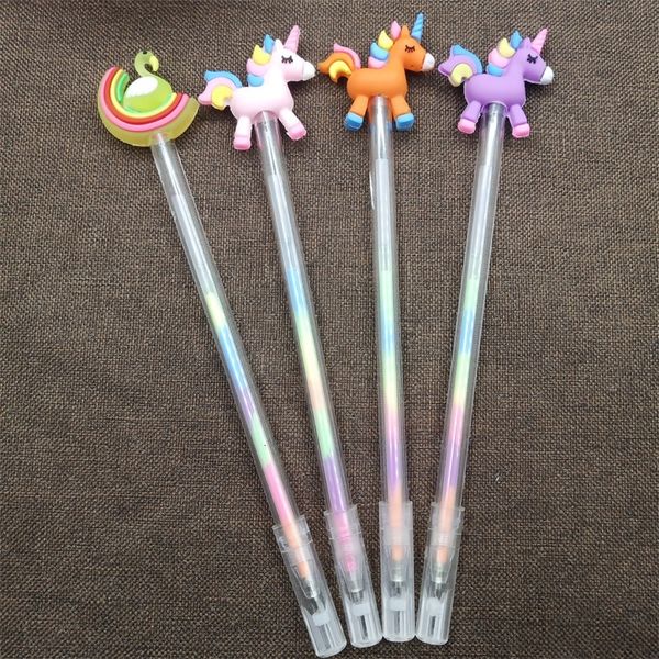 

painting pens creative stationery swan 6 orcent lovely student color neutral creative pastel cartoon pen, Black;red