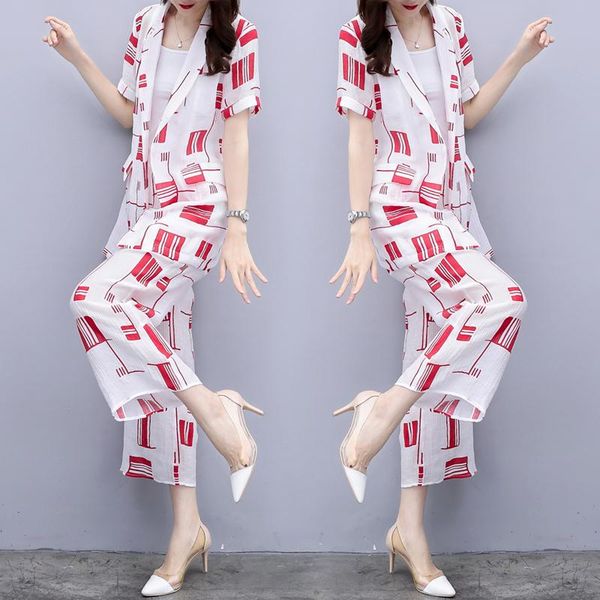 

women's tracksuits goddess geometric two piece set pants summer suit woman suits lady office conjunto feminino, Gray