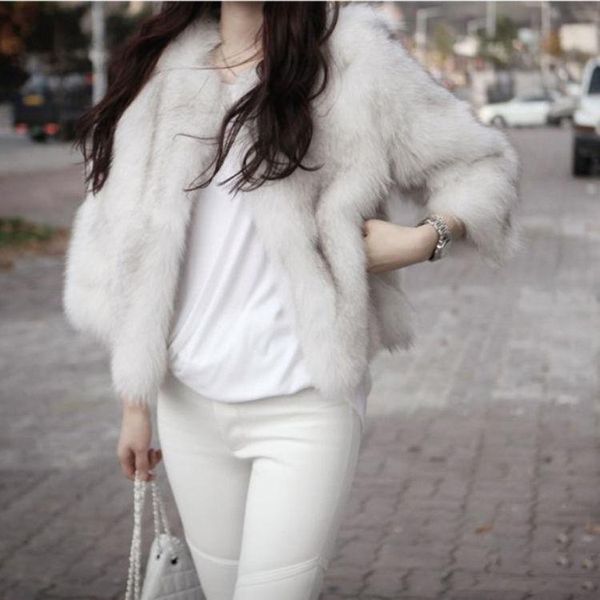 

women's fur & faux 2021 women autumn and winter short coat female open stitch o neck jacket fashion korean outerwear c10, Black