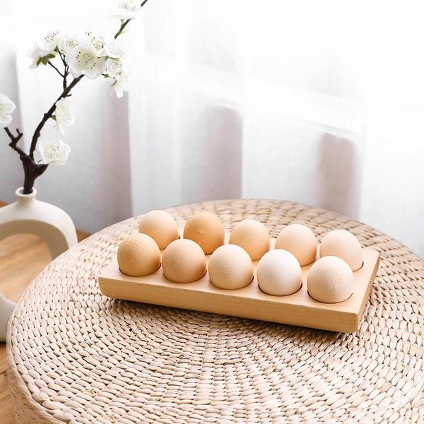 

storage bottles & jars egg tray wooden holder for eggs usable in kitchen refrigerator or counterdisplay holds 10