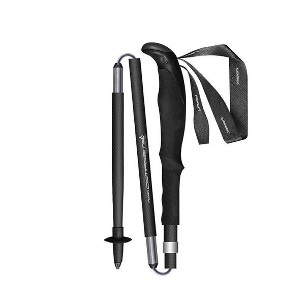 

trekking poles pioneer 1pcs/pack ultralight folding walking stick carbon fiber pole steel trail running hiking camping canes
