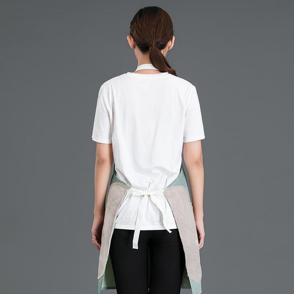 

household hand-wiping apron kitchen waterproof and oil-proof, men women fashion cooking gown, japanese waist cute aprons