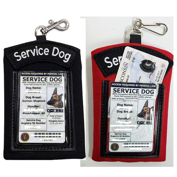 

service dog id card activedogs carrier pouch bag paquete bolsa de identificaciÃ³n tarjetas para perros servicio outdoor bags