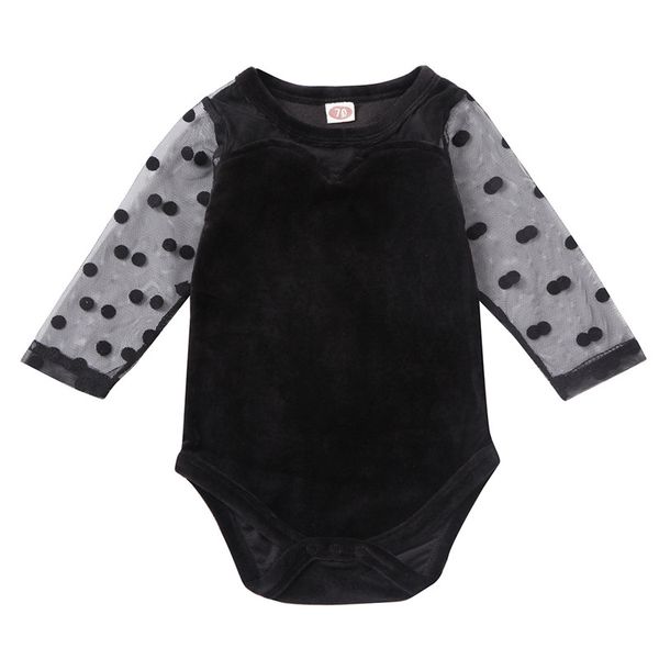 

princess infant baby clothes lace velvet long sleeve round neck romper jumpsuit overalls baby girls clothing outfit 0-18m, Blue