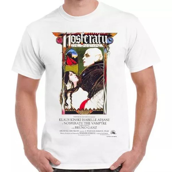 

nosferatu the vampyre movie 70s retro t shirt 829, White;black