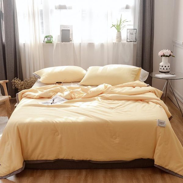 

comforters & sets summer quilt blankets for double bed comforter cover bedding super soft air-condition quilts solid colors patchwork 1pc #/