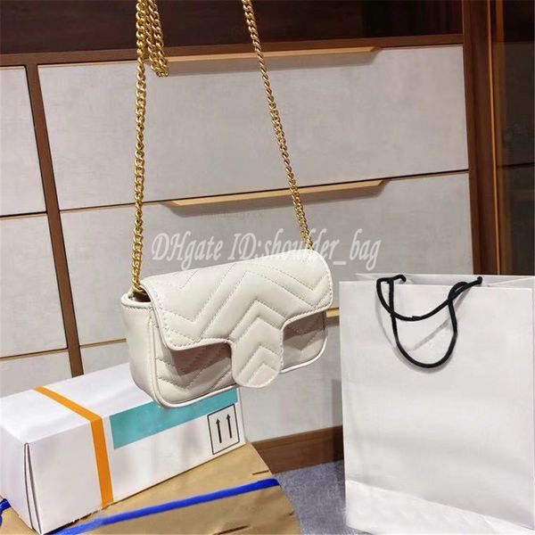 

luxurys designers marmont handbag quilted leather in wavy pattern double letter handbags hardware 24k with packing box cross body fashion