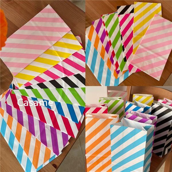 

gift wrap 50 pcs stand stripe bags for packaging cake boxes thank you bag party favors candy cookies box colorful wedding