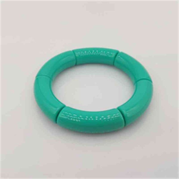 

new arrival rainbow acrylic lucite bamboo beads bangl bracelets for women, Silver
