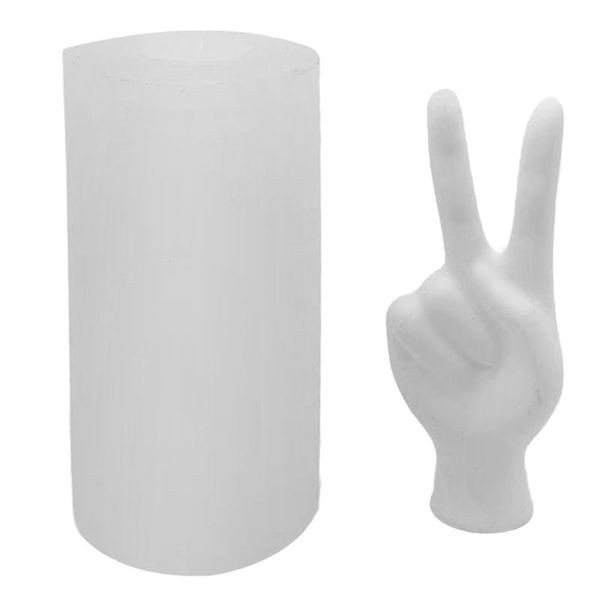 

craft tools silicone candle molds victory gesture mould art 3d plaster resin for making handcraft diy home decoration