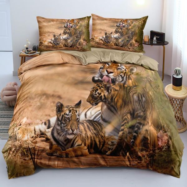 

bedding sets 3d camel beddings design tiger duvet cover animal bed linen and pillow cases 160*200cm full twin double single king size