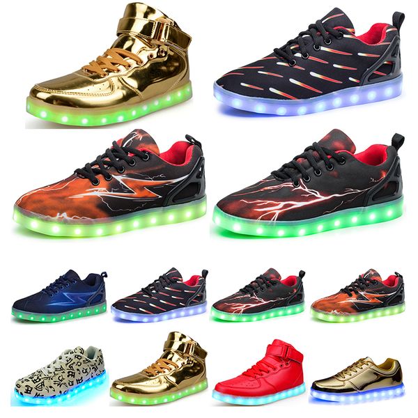 Lässige leuchtende Schuhe für Herren und Damen, große Größe 36–46, EUR, modisch, atmungsaktiv, bequem, Schwarz, Weiß, Grün, Rot, Rosa, Bule, Orange, Zwei, 31