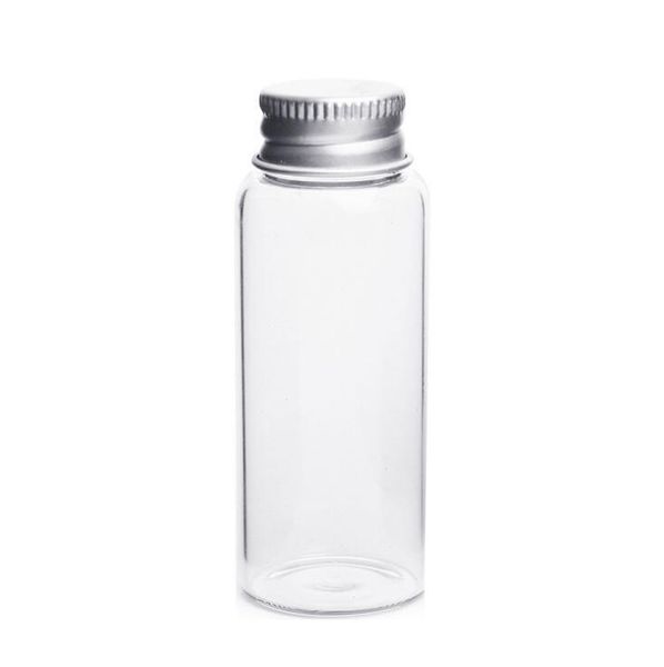 600 x 25 ml transparente Glasflaschen mit Schraubhals und Aluminiumkappe, 25 ml Glasfläschchen, Probenfläschchen im Großhandel