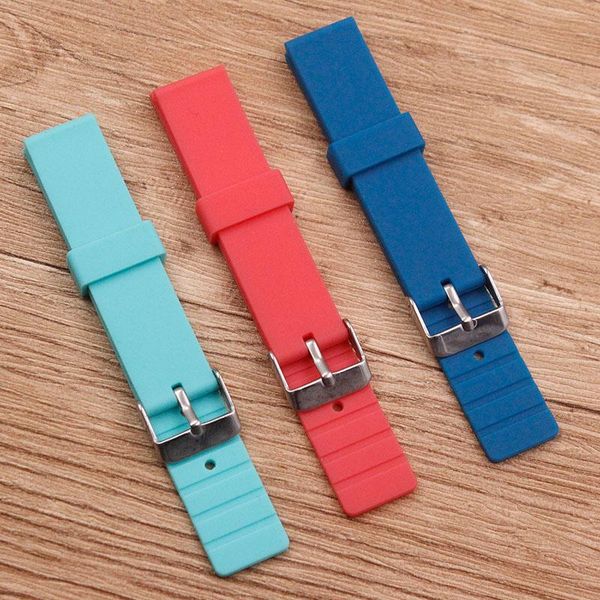 

watch bands accessories soft silicone strap 20mm pin buckle for all brands of men's and women's band, Black;brown