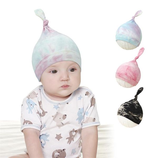 

caps & hats baby hat tie-dye cap for boy 2021cotton accessories born pography props girls bonnet kids clothing, Yellow