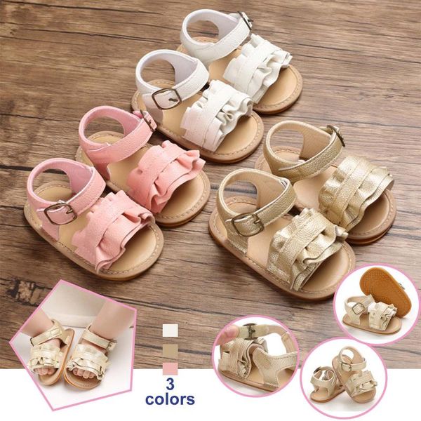 

sandals kids girls baby footwear cute summer flat princess shoes infant first walkers sandalias niÃ±as, Black;red