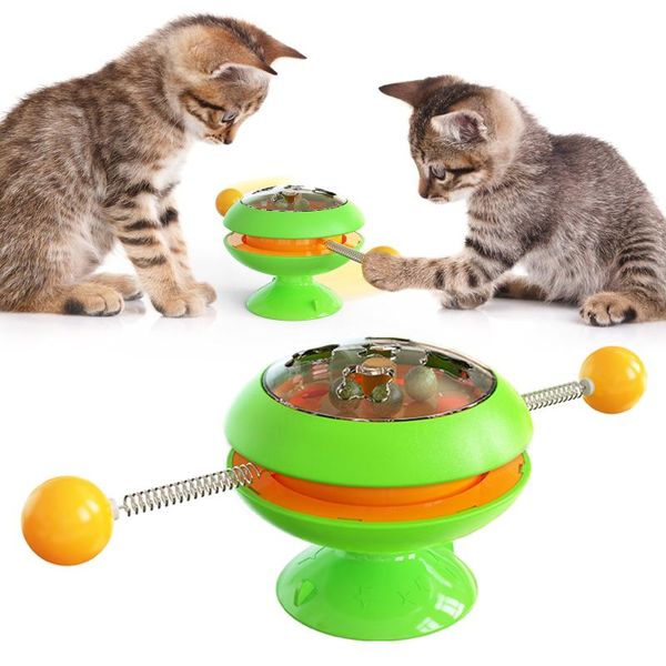 

cat windmill toy funny massage rotatable with catnip ball pet products supplies grooming suction cup stick toys