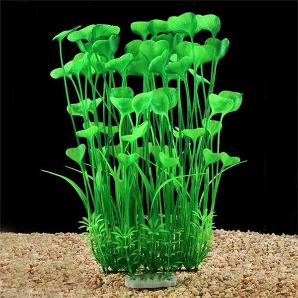 40 * 18 cm Grande 3 Color Aquário Plantas Artificial Plástico Peixes Tanque Plantas Decoração Ornamento Para Todos os Peixes Y200922