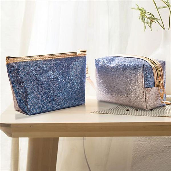 

fashion gradient equin cosmetic bag travel portable wash makeup case storage organizer beauty zipper women girl make up pouch