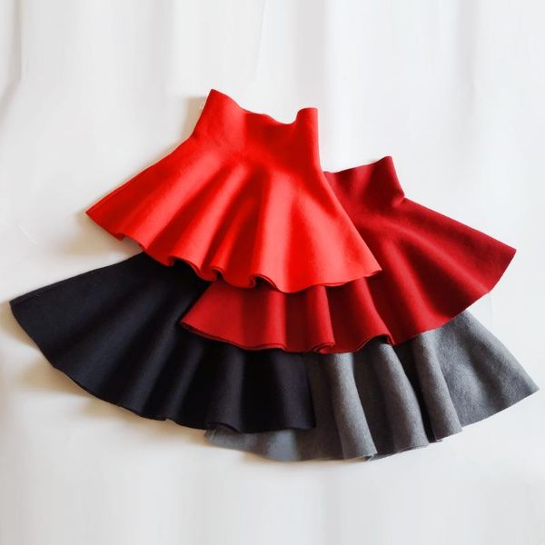 

skirts baby girls knitting cotton children summer casual dance party pettiskirts school miniskirts, Blue