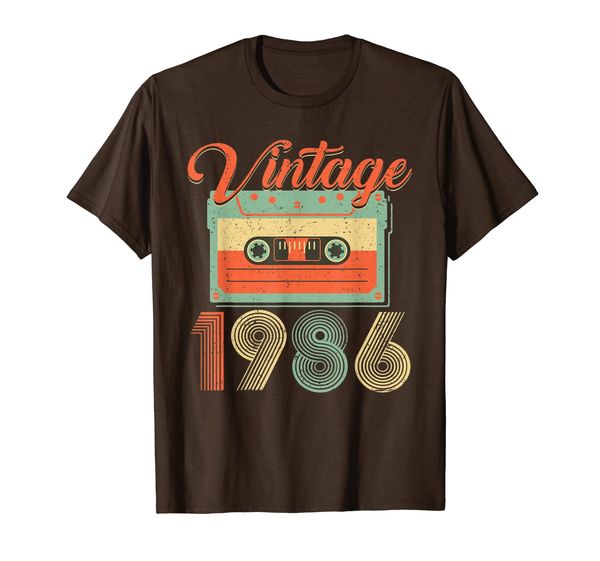

vintage 1986 shirt 33 years old 33rd birthday gifts him her, White;black