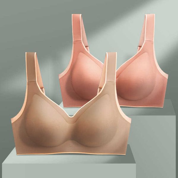 

seamless contrast sports underwear women's comfortable sleeping bra, Black;white