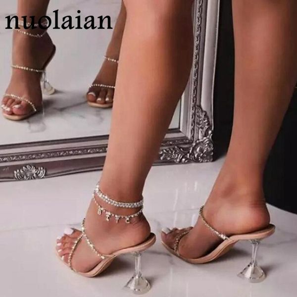 

dress shoes 2021 women's crystal pump summer pumps woman wedding high heel party heels square toe slippers shoe, Black