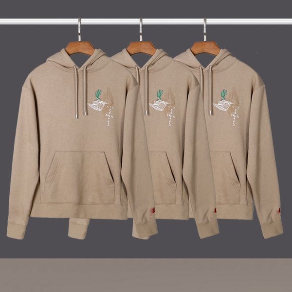 

autumn / winter men's and women's front back printed panels 1:1 travis scott cactus jack speed hoodie, Black
