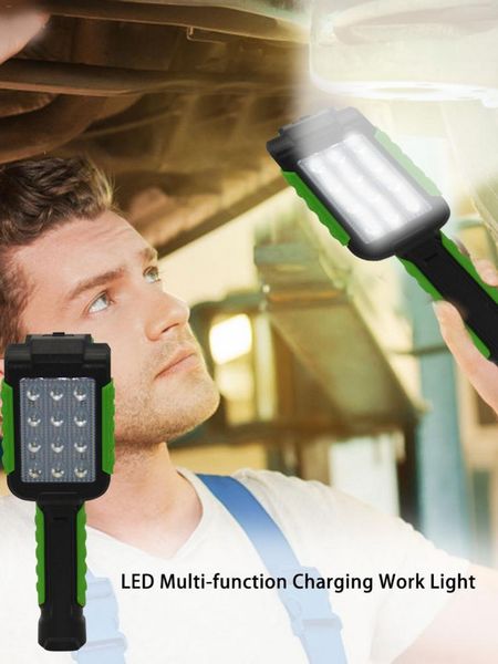 

charging work light folding type with hook inspection magnet red flashing emergency lighting flashlights torches