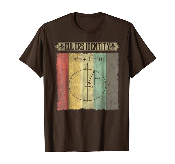 

nerd alert - vintage math eulers identity gift t shirt tee, White;black
