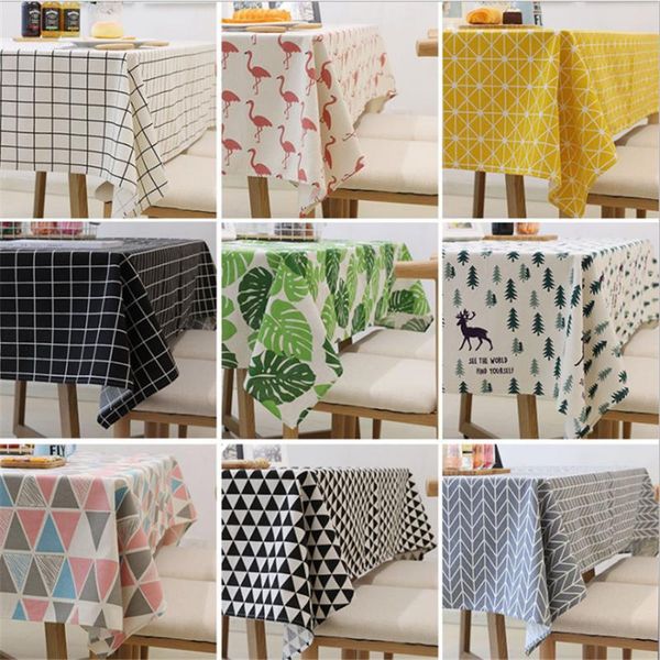 

table cloth christmas tablecloth tree and deer linen cotton fresh korean style