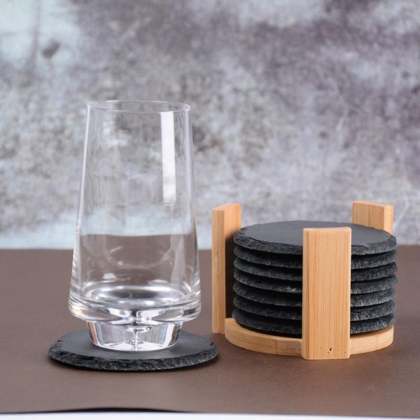 

mats & pads queenbar marble drink coffee cup easy to clean placemats round tea pad table bar tableware tools