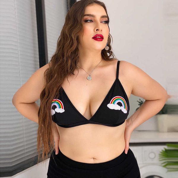 

lingerie plus beaut2021 large lace rainbow perspective shaping 17663, Red;black