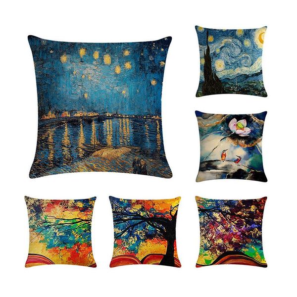 

cushion/decorative pillow gy0001a starrynight pattern abstractcushion case (no filling) 1pc polyester home decor bedroom decorative sofa car