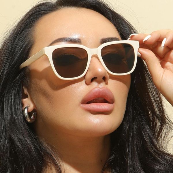 

sunglasses summer beige square women 2021 vintage small female glasses trends travel oculos feminino, White;black